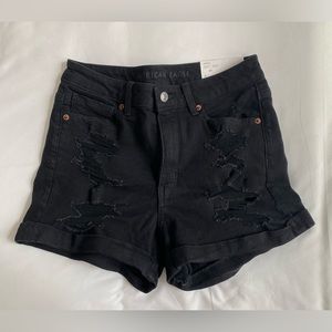 NEW American Eagle Denim Shorts - 6 - Black